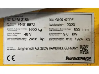 Jungheinrich EFG 316 k Triplex --> res. 08.07.26  CP! — Foto 4