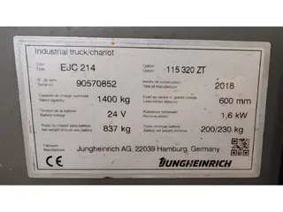 Jungheinrich EJC 214 1.4t/ 3.2m/ 2535mh/ 2018yy — Foto 9
