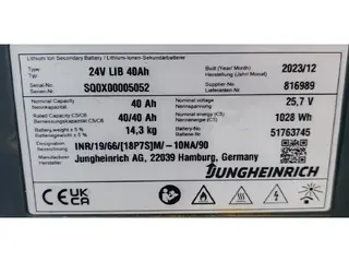 Jungheinrich EJE 116i Li-ion/ 2022y/ 1.6t/ 278kg (5pc) — Foto 9