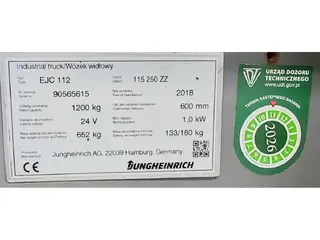 Jungheinrich EJC 112 LI ION 2.5m/ free lift/ 2051h — Foto 7
