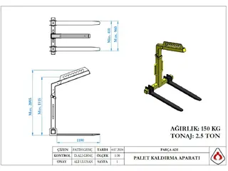 Palettengabel – verstellbarer Gabelabstand — Foto 1