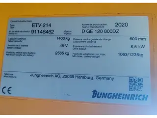Jungheinrich ETV 214 2020y/ 8m/ 4608h — Foto 10