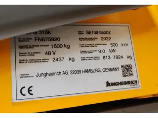 Jungheinrich EFG 316k li-ion/ 4v/ 1819mh/ 2022y — Foto 6
